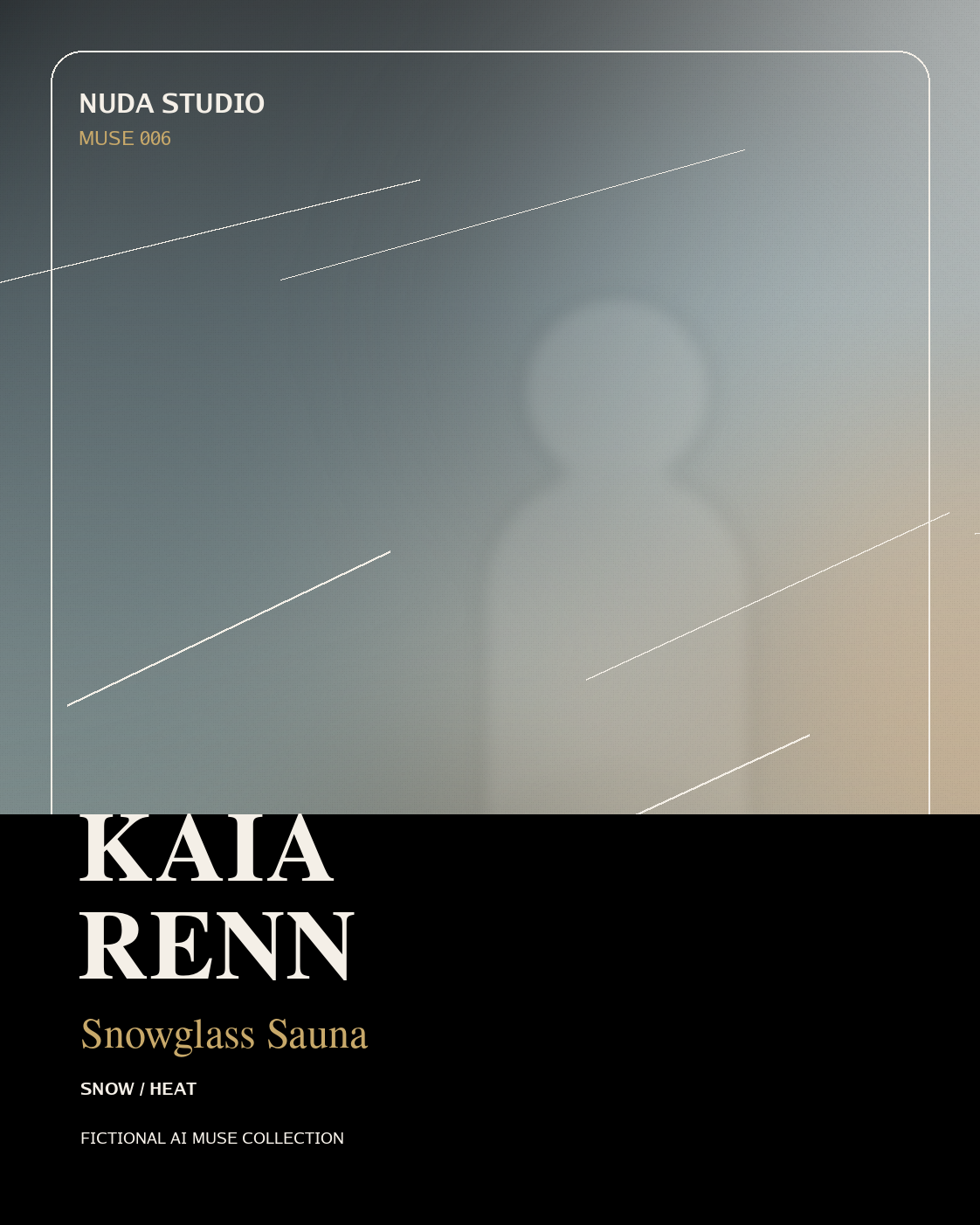 Kaia Renn Snowglass Sauna concept cover